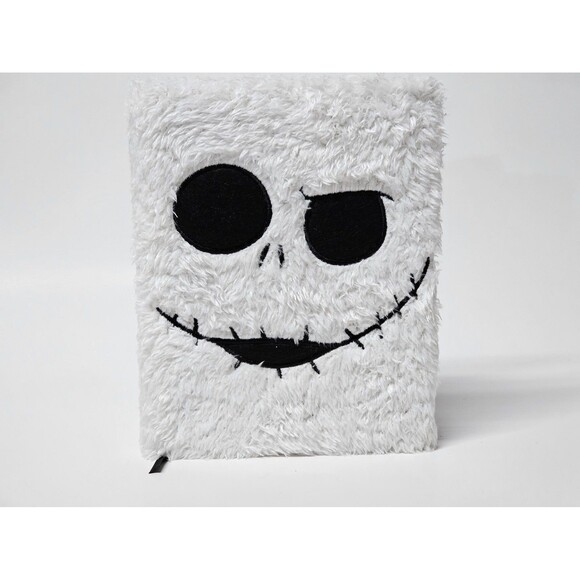 Disney Nightmare Before Christmas Jack Skellington White Furry Journal Notebook - Picture 9 of 10